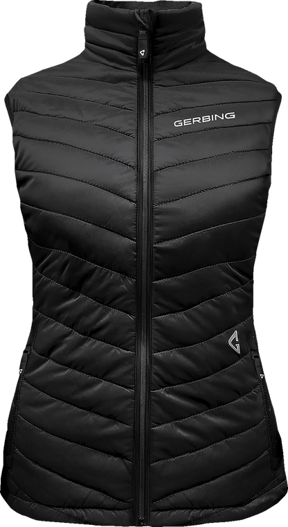 GERBING HEATED CLOTHING Women's 7V Khione Puffer Heated Vest 2.0 - Black - Large GER-KPVST-7V-W-B-L