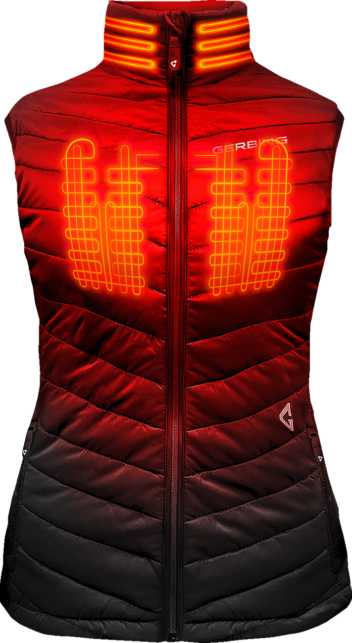 GERBING HEATED CLOTHING Women's 7V Khione Puffer Heated Vest 2.0 - Black - Small GER-KPVST-7V-W-B-S