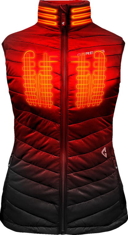 GERBING HEATED CLOTHING Women's 7V Khione Puffer Heated Vest 2.0 - Black - XL GER-KPVST-7V-W-B-XL
