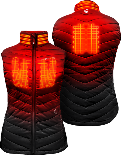 GERBING HEATED CLOTHING Women's 7V Khione Puffer Heated Vest 2.0 - Black - Large GER-KPVST-7V-W-B-L