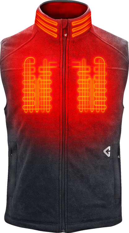 GERBING HEATED CLOTHING 7V Thermite Fleece Heated Vest 2.0 - Gray - Small GER-TFVST-7V-M-G-S