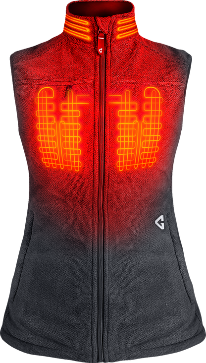 GERBING HEATED CLOTHING Women's 7V Thermite Heated Fleece Vest 2.0 - Gray - Medium GER-TFVST-7V-W-GM