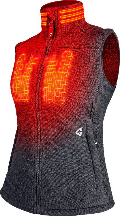 GERBING HEATED CLOTHING Women's 7V Thermite Heated Fleece Vest 2.0 - Gray - Large GER-TFVST-7V-W-GL