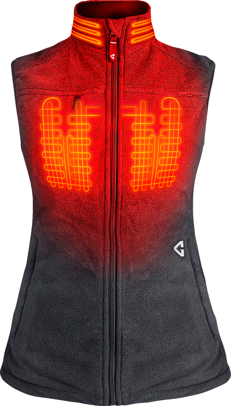 GERBING HEATED CLOTHING Women's 7V Thermite Heated Fleece Vest 2.0 - Gray - XL GER-TFVST-7V-W-GXL