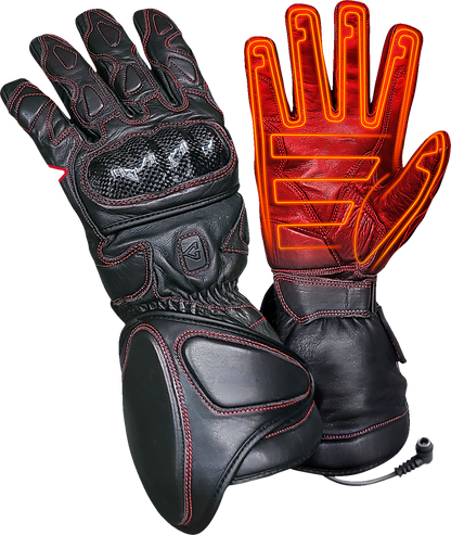 GERBING HEATED CLOTHING 12 V Extreme Hard Knuckle Heated Gloves - Black - Large GER-EXGL-12-B-L
