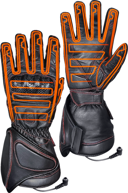 GERBING HEATED CLOTHING 12 V Extreme Hard Knuckle Heated Gloves - Black - Small GER-EXGL-12-B-S