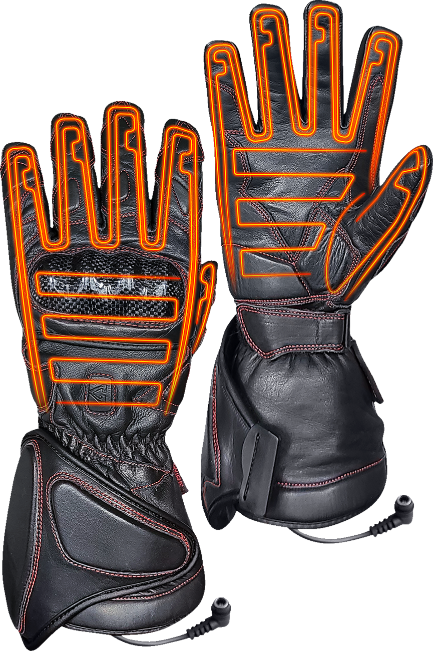 GERBING HEATED CLOTHING 12 V Extreme Hard Knuckle Heated Gloves - Black - Large GER-EXGL-12-B-L