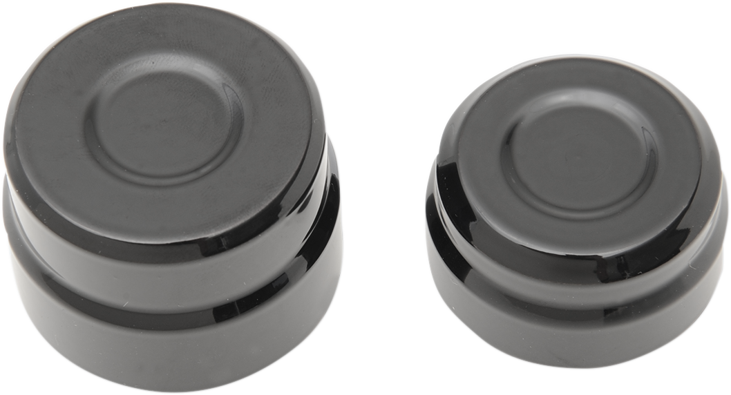 DRAG SPECIALTIES Axle Caps - Rear - Black - Pair 0214-0835