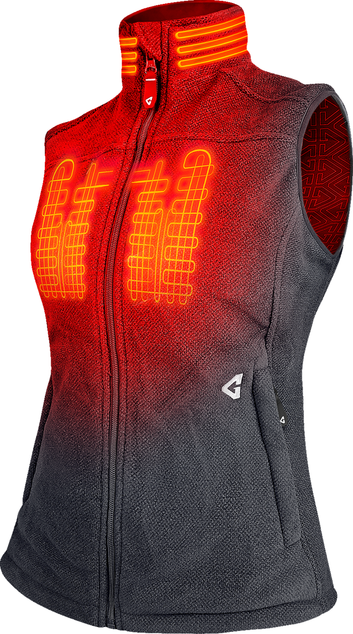 GERBING HEATED CLOTHING Women's 7V Thermite Heated Fleece Vest 2.0 - Gray - Small GER-TFVST-7V-W-GS