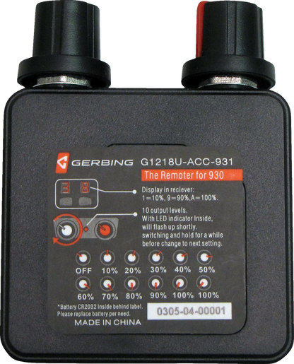 GERBING HEATED CLOTHING Dual Wireless Temp Controller - 12 V - Remote G1218U-ACC-931-001-1