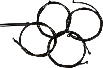 LA CHOPPERS Complete Midnight Braided Cable Kit - Stock Handlebars - '23-'25 Touring LA-8059KT2-08M