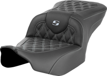 SADDLEMEN RoadSofa™ Seat - without Backrest - Lattice Stitch - Silver Stitch - FLTR/FLHX '23-'24 823-07-18205