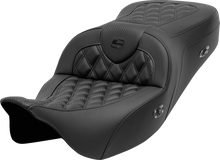 SADDLEMEN Roadsofa™ Seat - without Backrest - Lattice Stitch - Carbon Fiber - FL '08-'23 808-07B-206A0