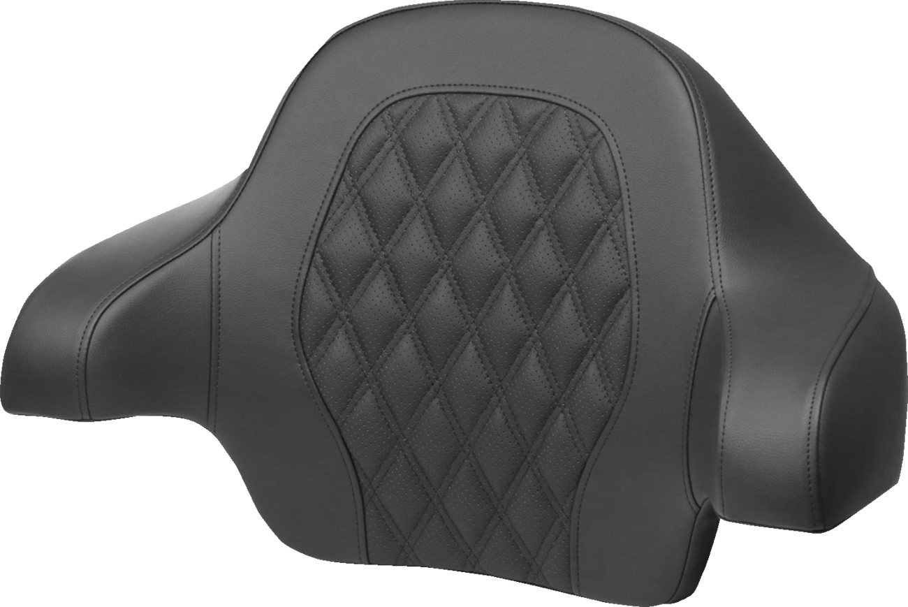 SADDLEMEN Tour-Pak® Backrest Pad - Lattice Stitch - Blue Stitch - FL '14-'24 814-07-15001