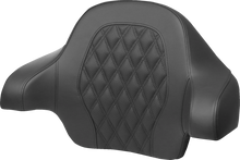 SADDLEMEN Tour-Pak® Backrest Pad - Lattice Stitch - Blue Stitch - FL '14-'24 814-07-15001