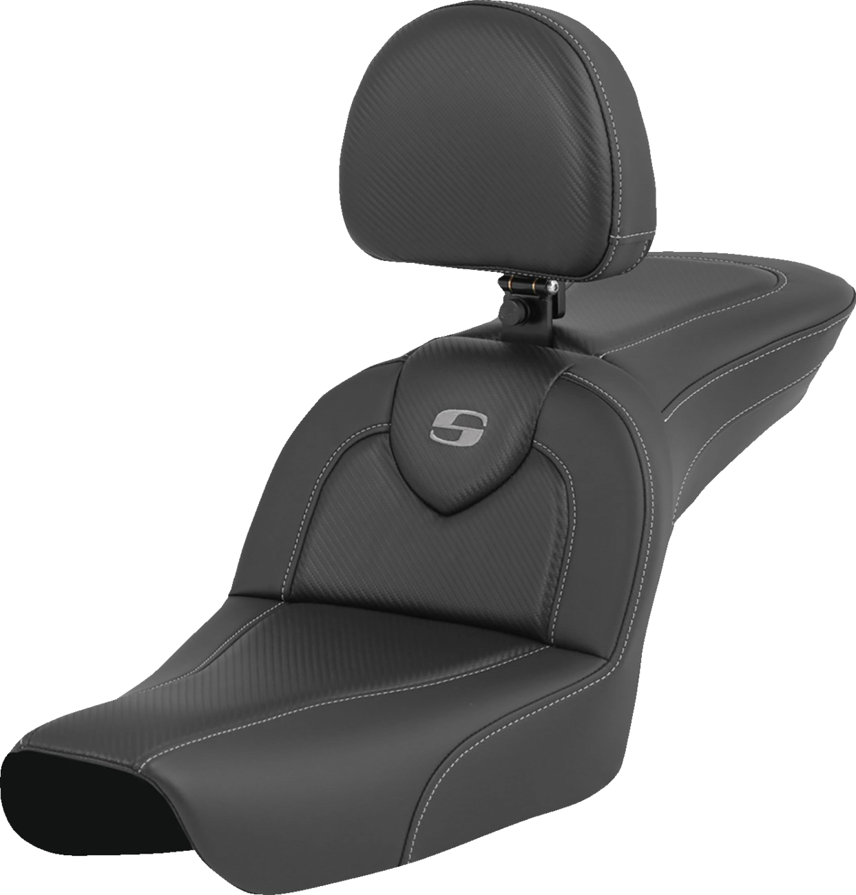 SADDLEMEN RoadSofa™ - Carbon Fiber - with Driver Backrest - FXDWG '04-'05 804-05-185BR