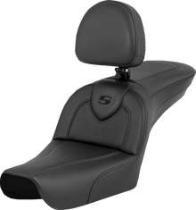 SADDLEMEN RoadSofa™ - Black - with Driver Backrest - FXDWG '04-'05 804-05-187BR