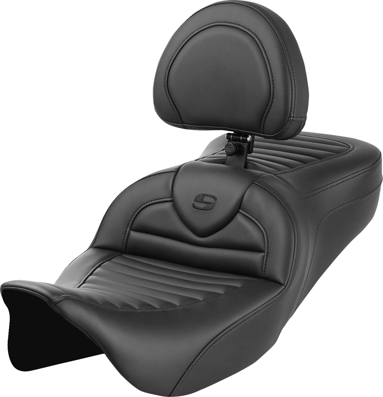 SADDLEMEN Roadsofa™ Seat - with Backrest - Tuck-n-Roll - FL '08-'23 808-07B-202B0