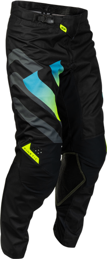 Kinetic Volt Pants Black/Grey/Teal/Yellow Sz 42
