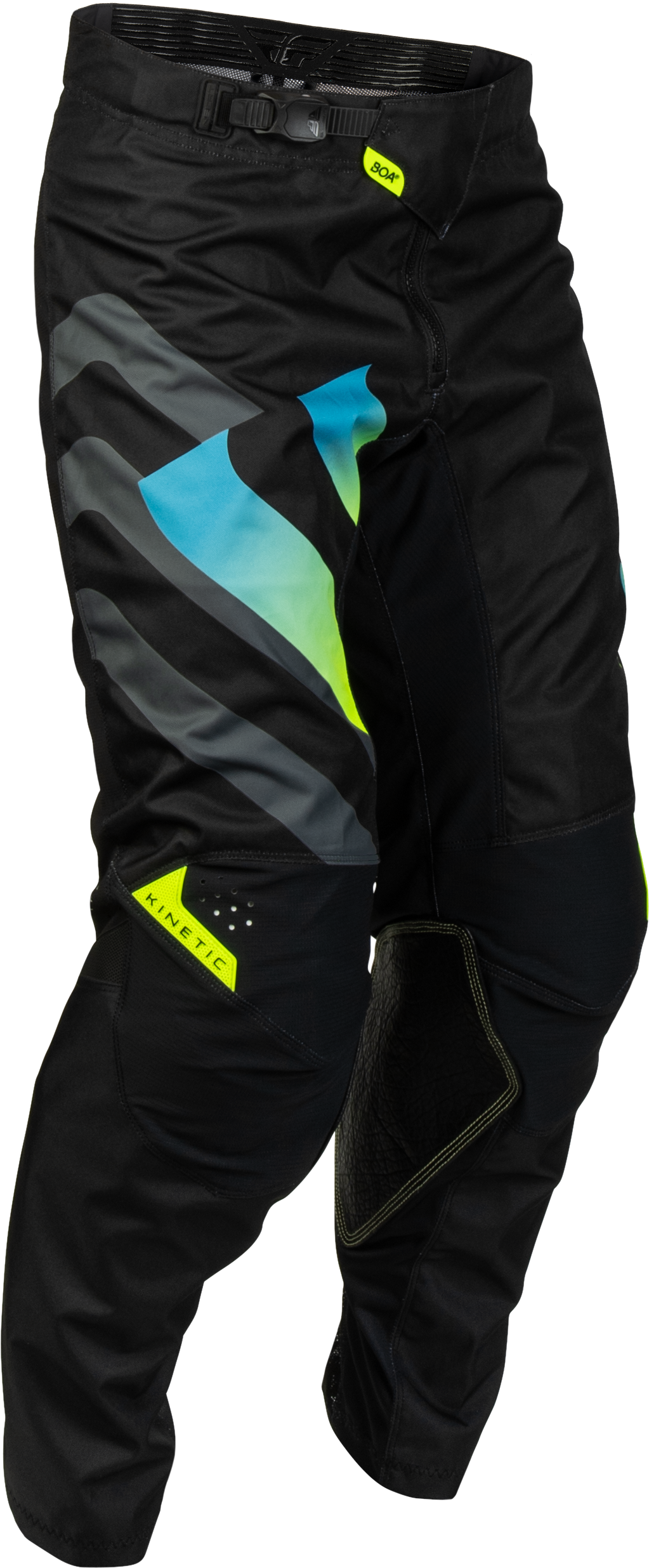 Kinetic Volt Pants Black/Grey/Teal/Yellow Sz 34