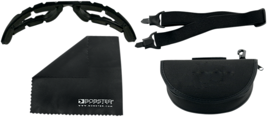 BOBSTER Renegade Convertible Sunglasses - Gloss Black - Clear Lens BREN101