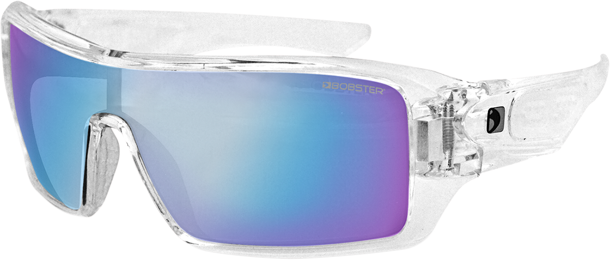 BOBSTER Paragon Sunglasses - Gloss White - Smoke Cyan Mirror Lens EPAR002