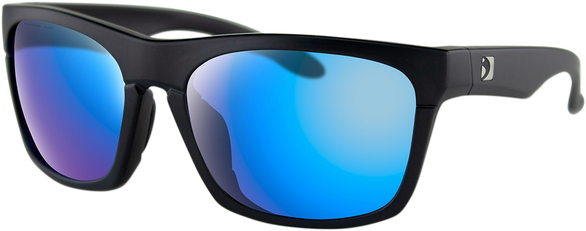 BOBSTER Route Sunglasses - Matte Black - Purple HD Light Blue Revo Mirror Lens BROU001H