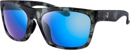 BOBSTER Route Sunglasses - Matte Gray - Purple HD Light Blue Revo Mirror Lens BROU003H