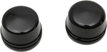DRAG SPECIALTIES Axle Caps - Black - Front - Pair - '00-'07 FLT 16-0217GB