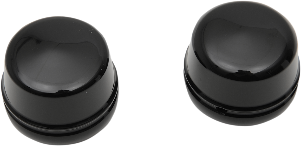 DRAG SPECIALTIES Axle Caps - Black - Front - Pair - '00-'07 FLT 16-0217GB