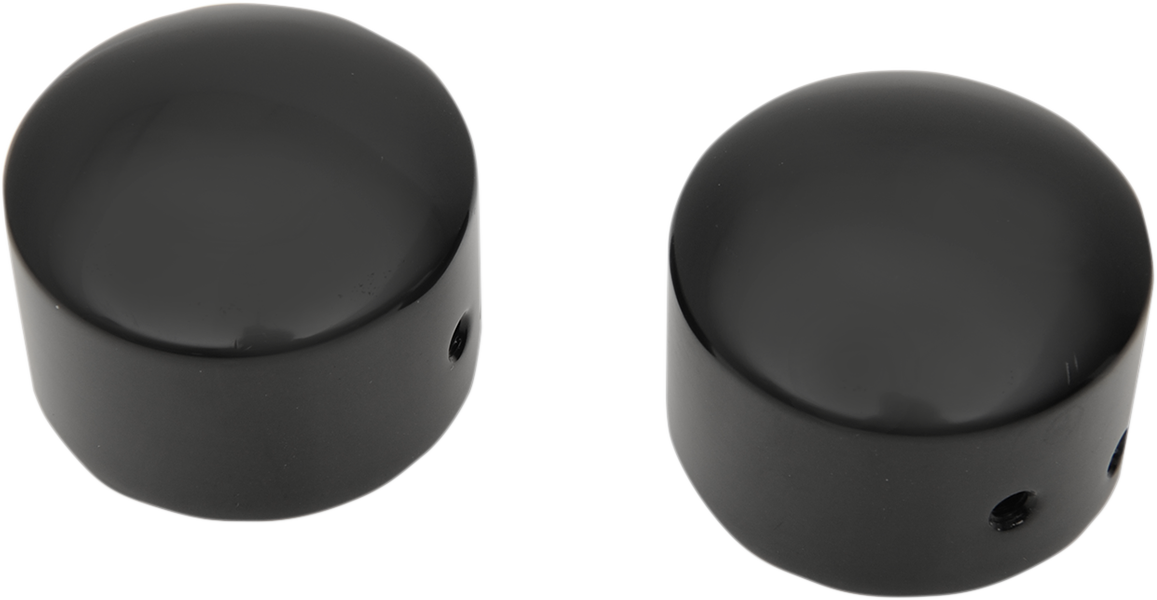DRAG SPECIALTIES Axle Caps - Black - Front - Pair W16-0331GB