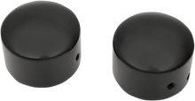 DRAG SPECIALTIES Axle Caps - Black - Front - Pair W16-0331GB