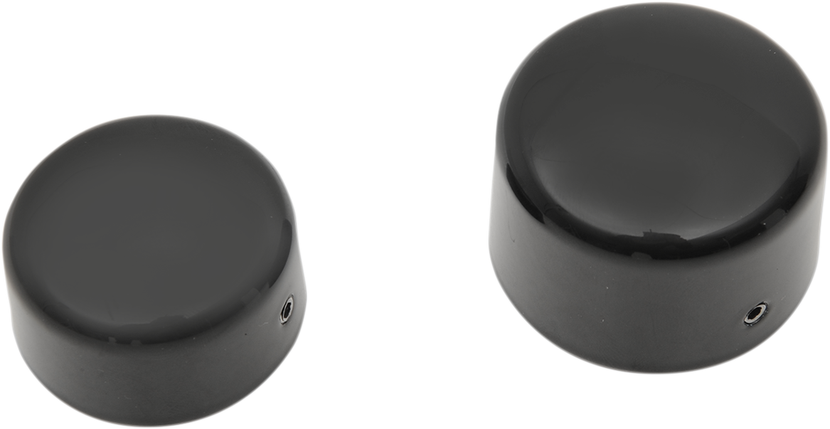 DRAG SPECIALTIES Axle Caps - Black - Rear - Pair W16-0332GB