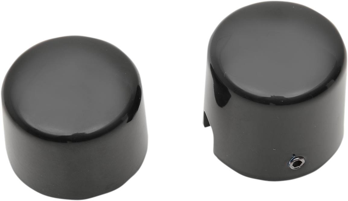 DRAG SPECIALTIES Axle Caps - Black - Rear - Pair - '00-'07 Softail W16-0333GB