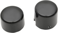 DRAG SPECIALTIES Axle Caps - Black - Rear - Pair - '00-'07 Softail W16-0333GB