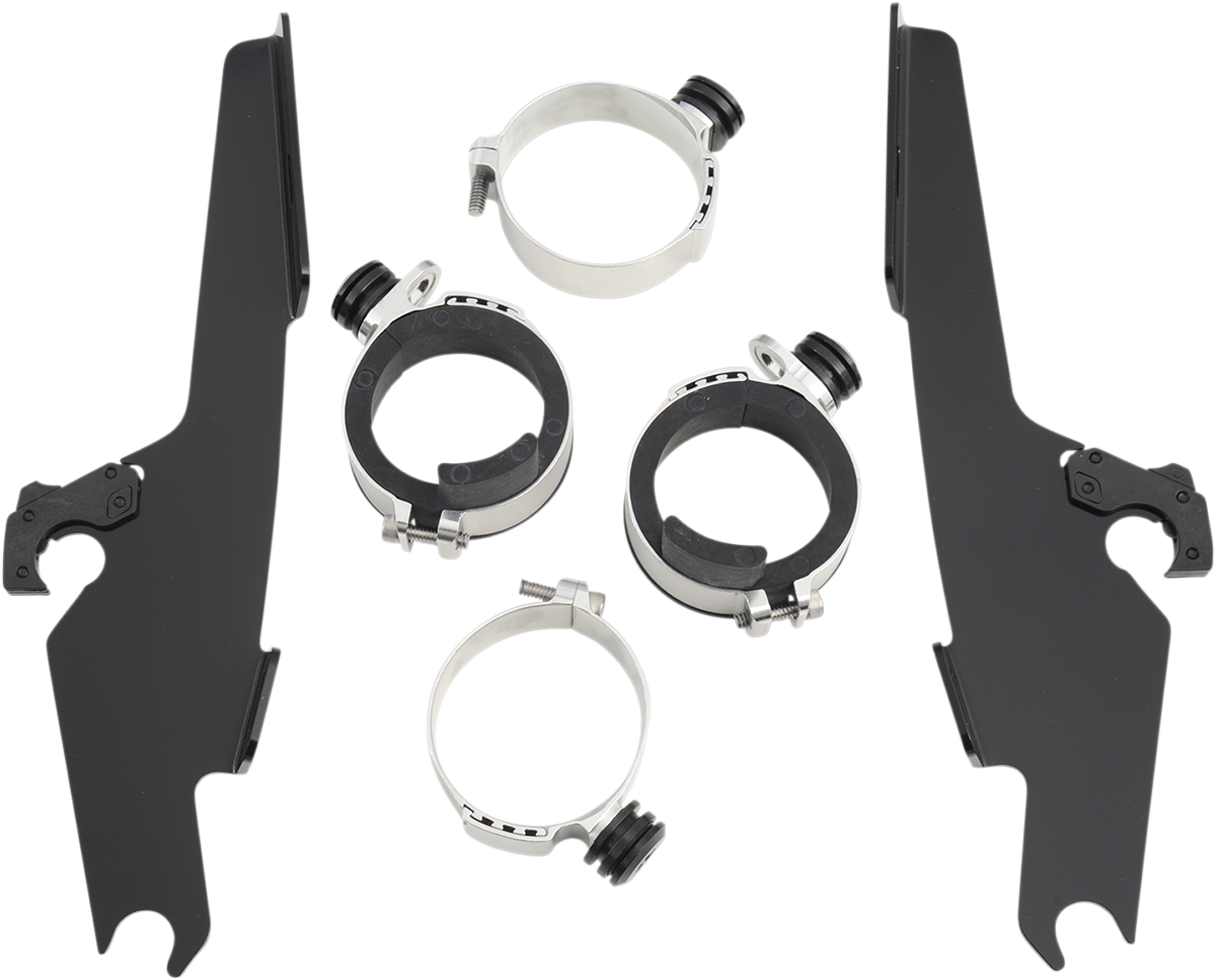 MEMPHIS SHADES Batwing Trigger Lock Mounting Kit - V Star - Black MEM8992