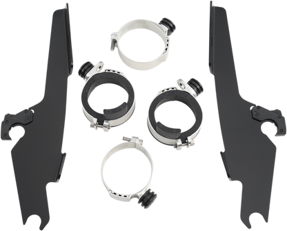 MEMPHIS SHADES Batwing Trigger Lock Mounting Kit - V Star - Black MEM8992