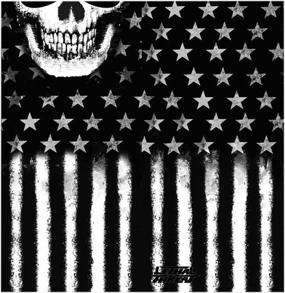 LETHAL THREAT Neck Scarf - America Skull NS90805