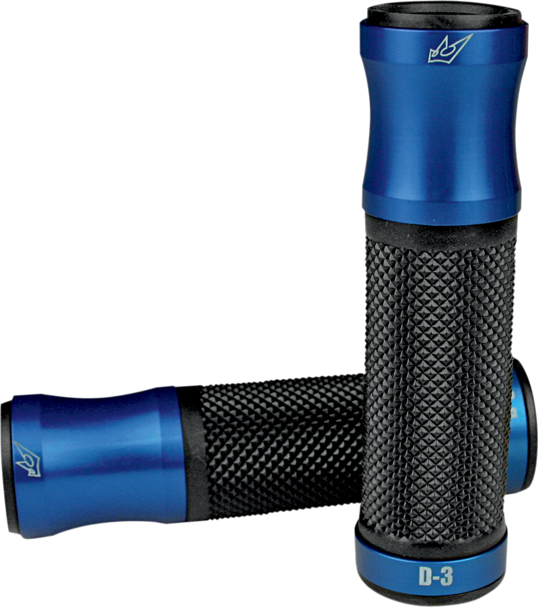 DRIVEN RACING 7/8" D3 Grips - Blue/Black D3BL