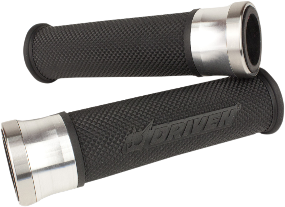 DRIVEN RACING Halo Grips - Silver/Black DHS-SL