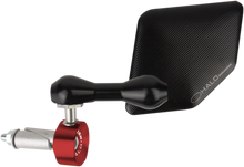 DRIVEN RACING Mirror - Halo - Side View - Pentagon - Black/Red - Right - Each DHBMR-RD
