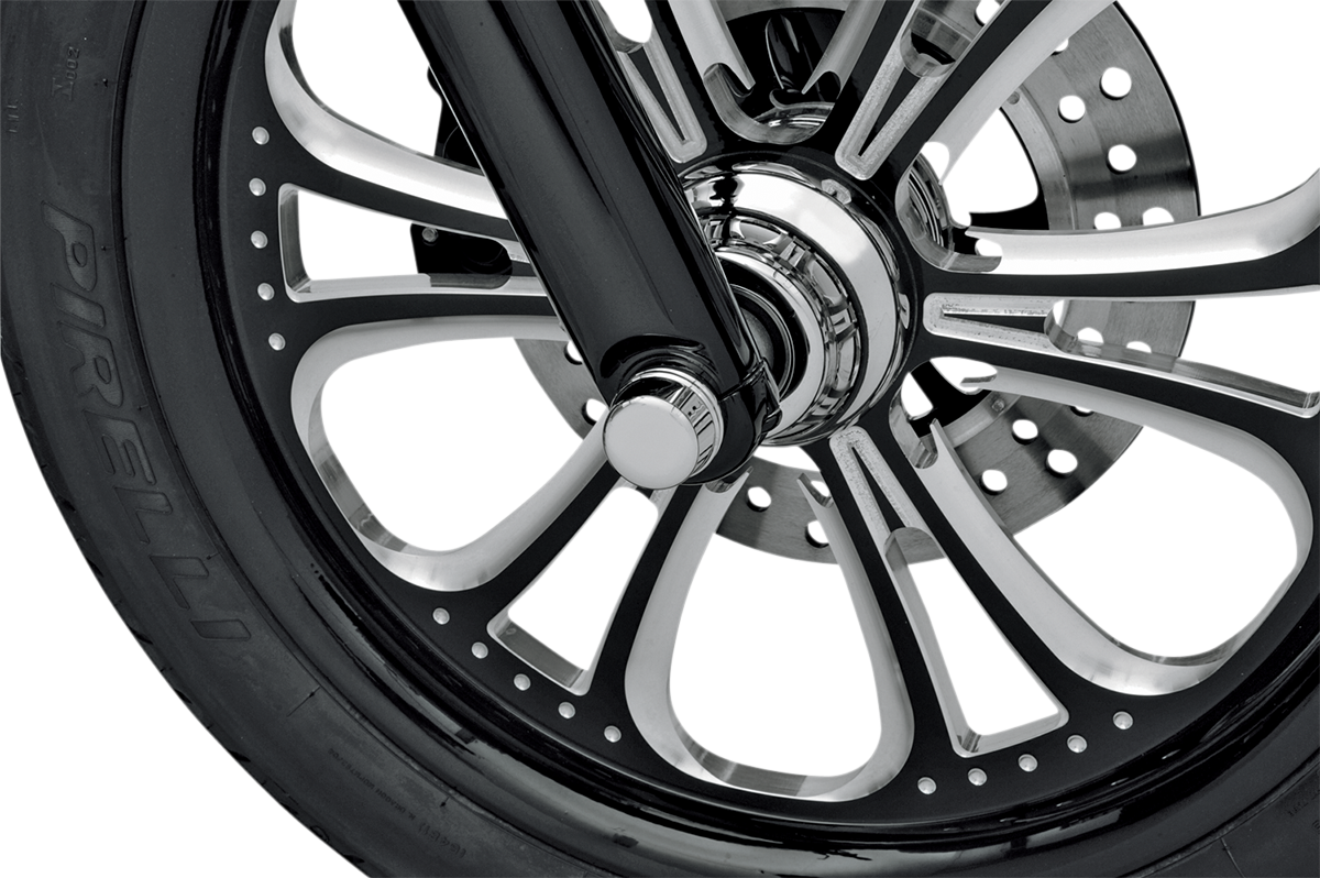 DRAG SPECIALTIES Axle Caps - Chrome - Front - Pair 16-0217-BC114