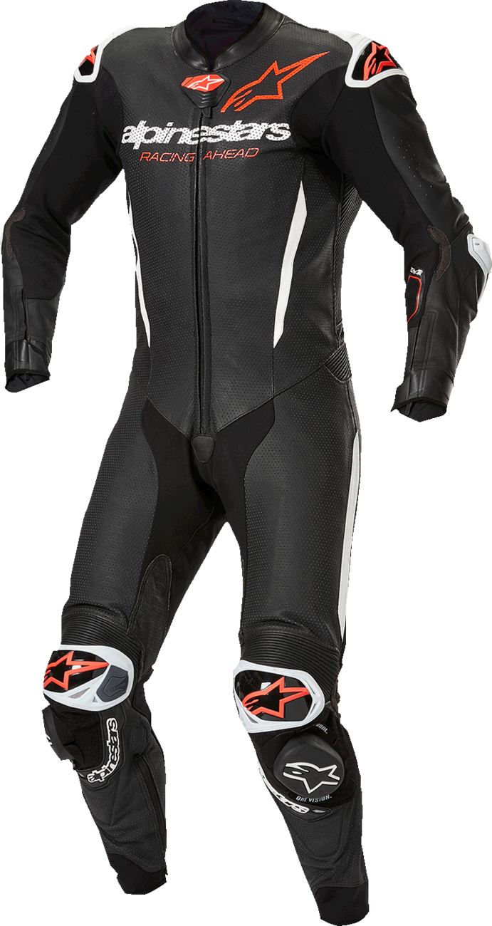 ALPINESTARS GP-R7 1-PC Leather Suit - Black/White/Red Fluo - US 52 / EU 62 3150125-1231-62