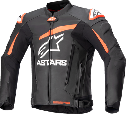 ALPINESTARS GP Plus v4 Leather Jacket - Black/Fluo Red/White - US 46 / EU 56 3100524-1321-56