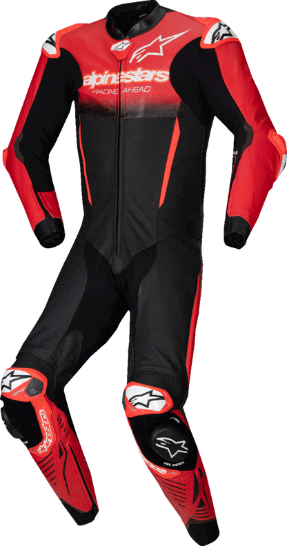 ALPINESTARS GP-R7 1-PC Leather Suit - Black/Mid Red - US 42 / EU 52 3150125-1405-52