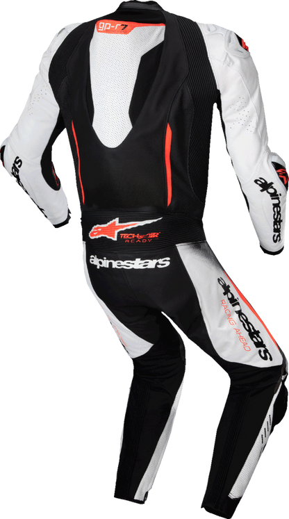 ALPINESTARS GP-R7 1-PC Leather Suit - White/Black/Red Fluo - US 42 / EU 52 3150125-233-52