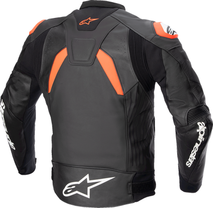 ALPINESTARS GP Plus v4 Leather Jacket - Black/Red Fluo/White - US 42 / EU 52 3100524-1321-52