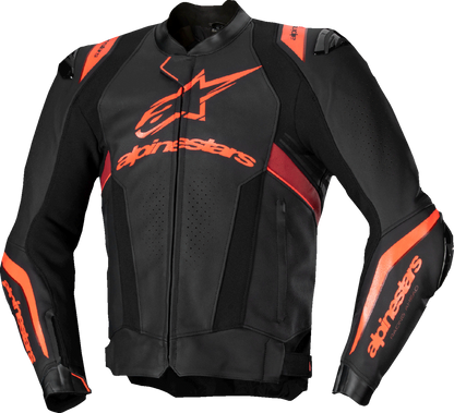 ALPINESTARS Missile v3 Ignition Leather Jacket - Black/Red Fluo/Dark Red - US 44 / EU 54 3100325-1365-54