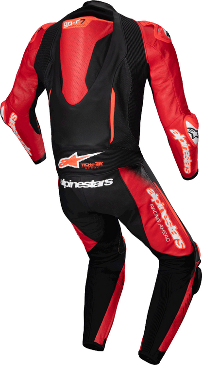 ALPINESTARS GP-R7 1-PC Leather Suit - Black/Mid Red - US 38 / EU 48 3150125-1405-48
