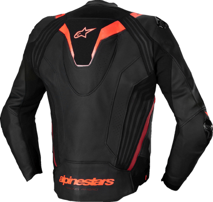 ALPINESTARS Missile v3 Ignition Leather Jacket - Black/Red Fluo/Dark Red - US 42 / EU 52 3100325-1365-52